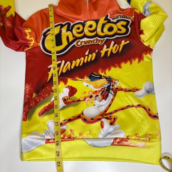 Cheetos Crunchy Flamin' Hot Hoodie Sweatshirt‎ Boys Sz XSmall Orange Red Yellow - Picture 4 of 6